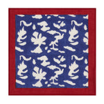 Lisa Corti X La Minervetta Matisse Royal Blue block printed cotton napkins - set of 2