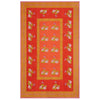 Lisa Corti Tea Flower Red Orange cotton table cover 180x270cm cloth