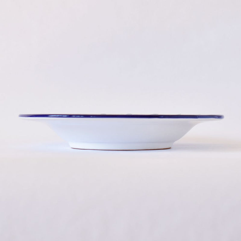 Semplice Piume Blu rimmed soup bowl