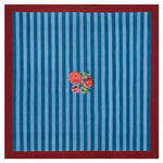 Lisa Corti Nizam Stripes Ferozi Sugar square table cover 180x180cm cloth
