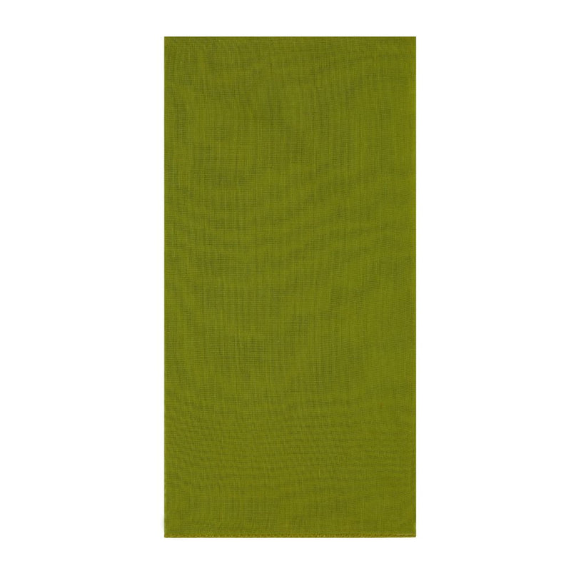 Lisa Corti Leaves Green cotton organza napkins set of 6