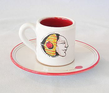 Marino Moretti Red Profile espresso cup & saucer