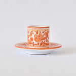 Arabesco Orange espresso cup and saucer