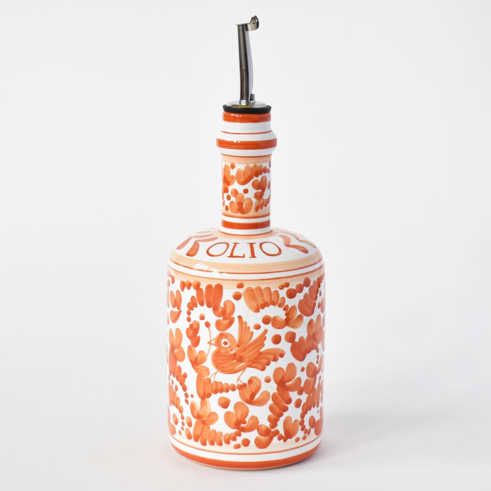 Arabesco Orange olive oil dispenser bottle – Bellezza Home