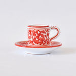 Arabesco Red espresso cup and saucer