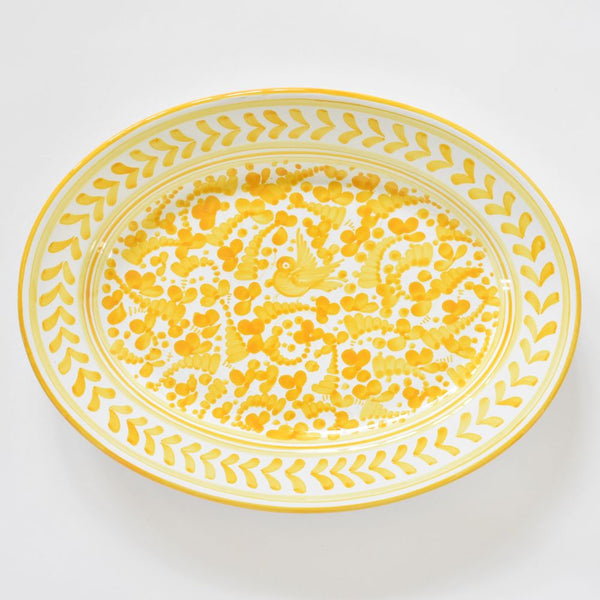 Arabesco Yellow oval platter - 42cm