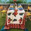 Lisa Corti Lisa Bouquet Cream cotton table cover 180x270cm cloth