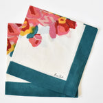 Lisa Corti Lisa Bouquet Cream block printed cotton napkins - set of 2