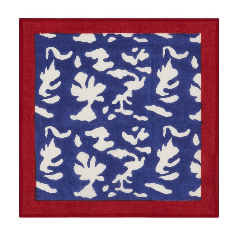 Lisa Corti X La Minervetta Matisse Royal Blue printed cotton napkins - set of 2
