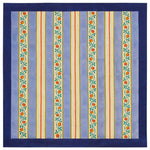Lisa Corti Varanasi Stripes Pervinch square table cover 180x180cm cloth