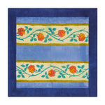 Lisa Corti Varanasi Stripes Pervinch printed cotton napkins - set of 2