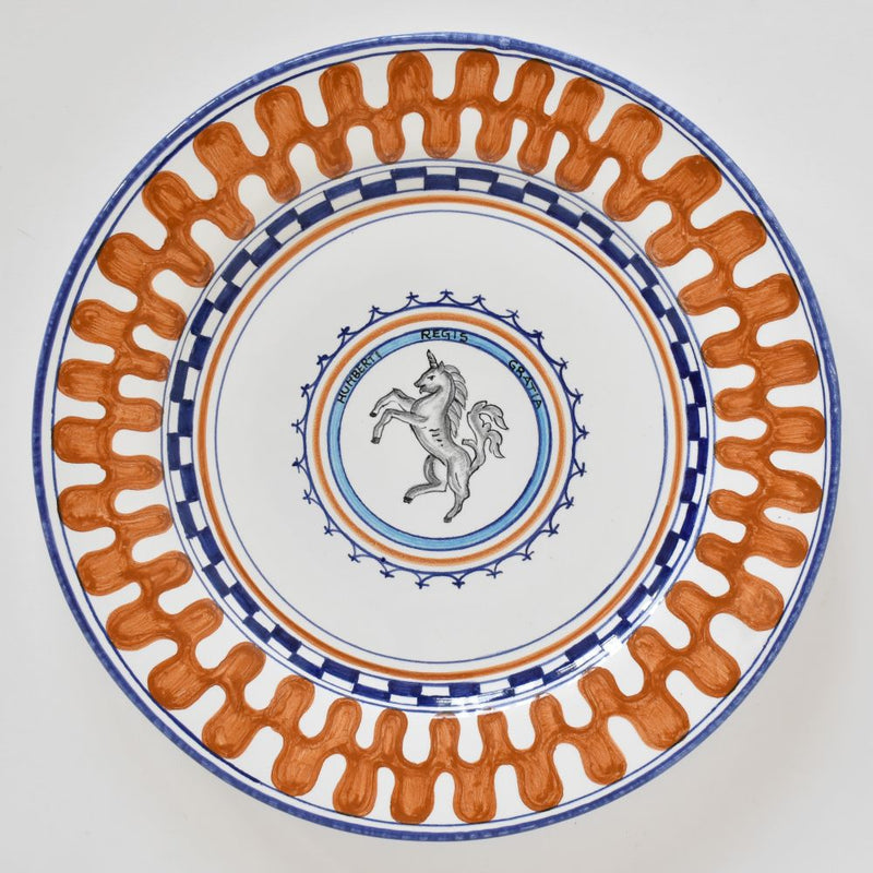 Palio di Siena Unicorn dinner plate