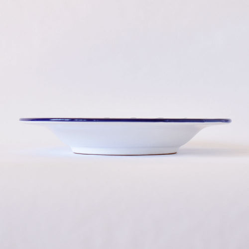 Semplice Piume Blu rimmed soup bowl