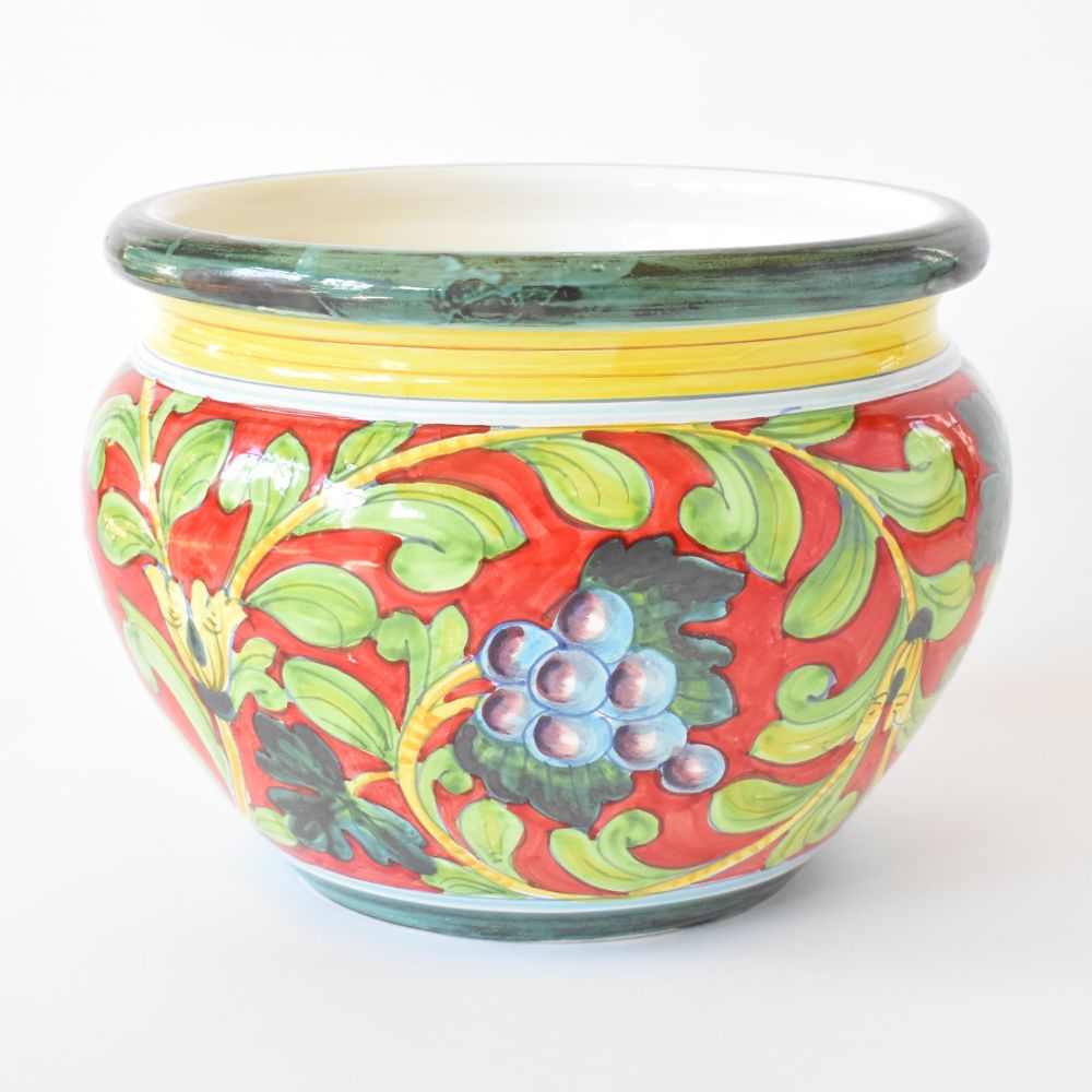 large red planter pot Pompei Red large planter 35cm