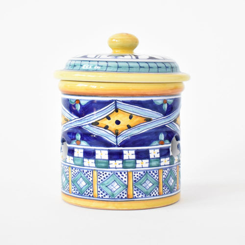 Rombi Blu garlic jar