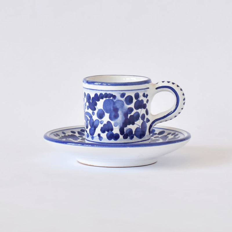 Arabesco Cobalt Blu espresso cup and saucer
