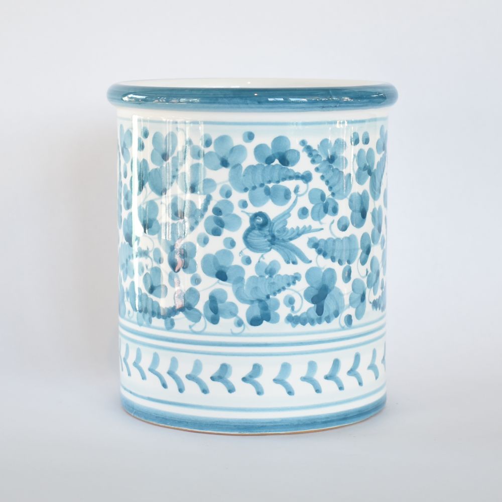 Arabesco Turquoise utensil jar
