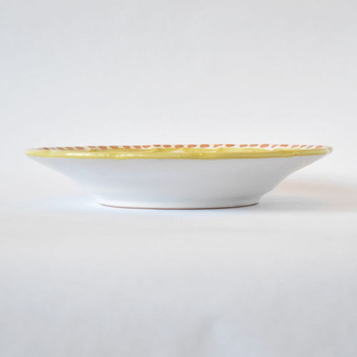 Chartreuse Chicken rimmed soup bowl