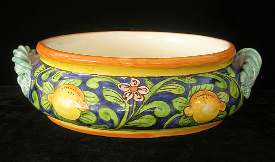 Limoni Blu centerpiece bowl