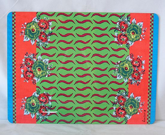 Lisa Corti Hard Table/ Place Mat - Tiger Touch Green - Rectangle
