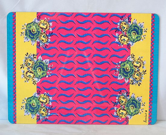 Lisa Corti Hard Table/ Place Mat - Tiger Touch Pink - Rectangle