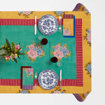 Lisa Corti Corolla Gold Veronese dining table cover 180x350cm cotton cloth