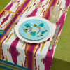 Lisa Corti Flame Aubergine Gold table runner 50x150cm double mat