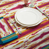 Lisa Corti Flame Aubergine Gold dining table cover 180x350cm cotton cloth