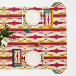 Lisa Corti Flame Aubergine Gold 140x240cm rectangular tablecloth