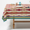 Lisa Corti Flame Aubergine Gold dining table cover 180x350cm cotton cloth