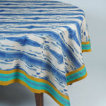 Lisa Corti Flame Blue Pervinch dining table cover 180x350cm cloth