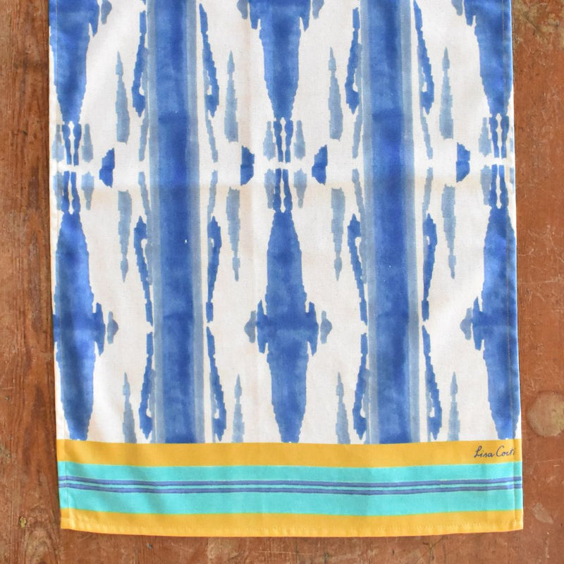 Lisa Corti Flame Blue Pervinch table runner 50x150cm double mat
