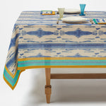 Lisa Corti Flame Blue Pervinch dining table cover 180x350cm cloth