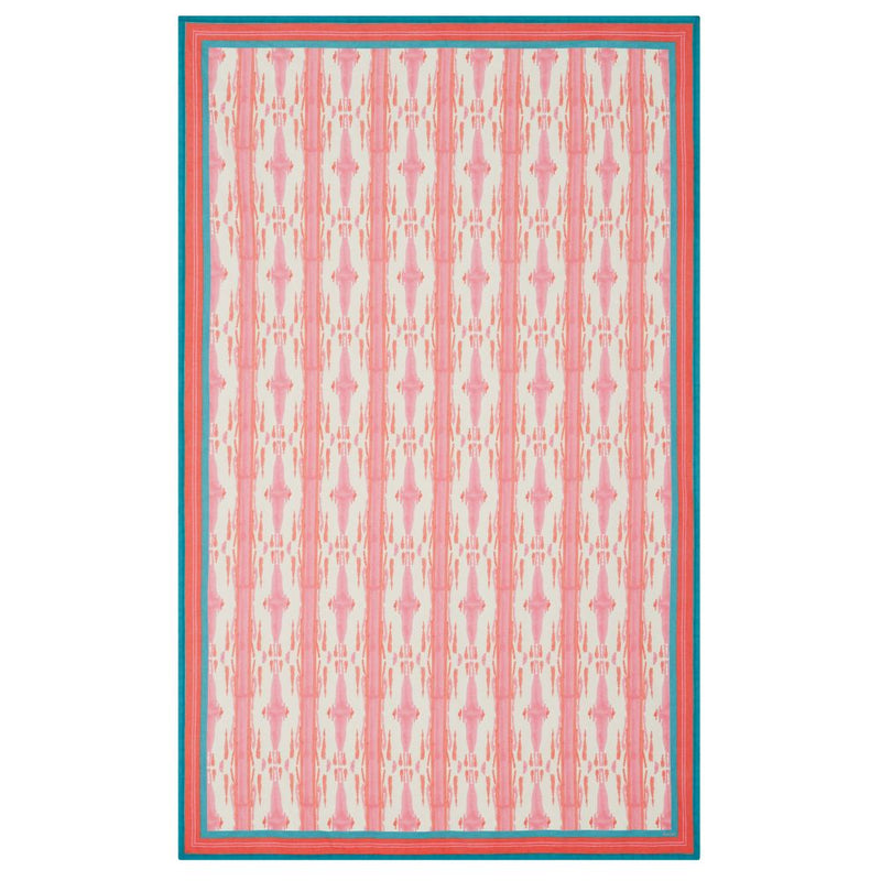Lisa Corti Flame Pink Lacquered Red printed table cover 180x270cm cloth