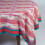 Lisa Corti Flame Pink Lacquered Red square table cover 180x180cm cloth