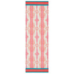 Lisa Corti Flame Pink Lacquered Red table runner 50x150cm double mat