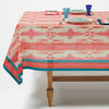 Lisa Corti Flame Pink Lacquered Red dining table cover 180x350cm cloth