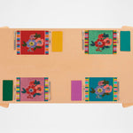 Lisa Corti Dandelion Rust cork-backed placemat - 30x40cm