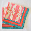Lisa Corti Flame Pink Lacquered Red printed cotton napkins - set of 2