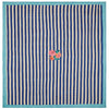 Lisa Corti Nizam Stripes Blue Natural king bedcover 250x270cm quilt
