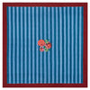 Lisa Corti Nizam Stripes Ferozi Sugar square table cover 180x180cm cloth
