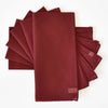 Lisa Corti Maroon cotton organza napkins set of 6