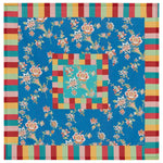 Lisa Corti Swiss Blue Veronese small square cloth 110x110cm table cover