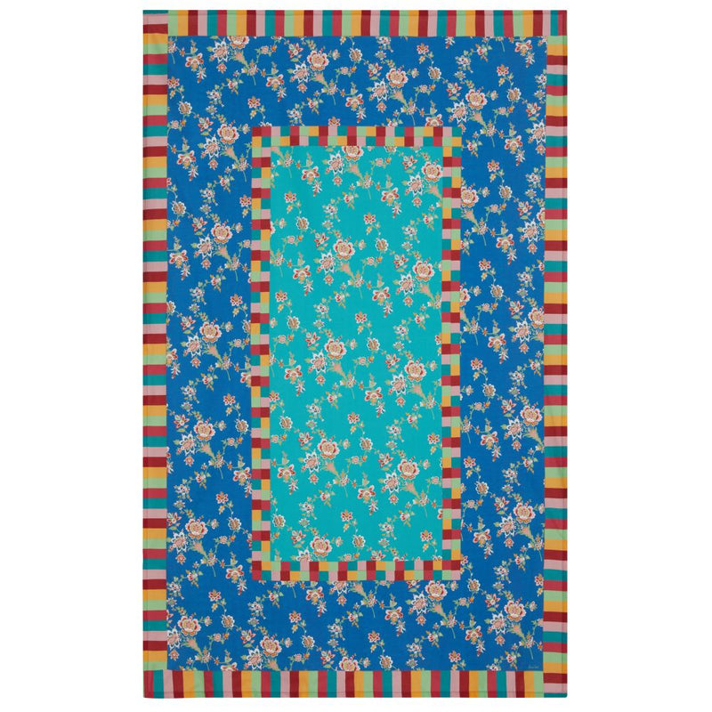 Lisa Corti Swiss Blue Veronese printed table cover 180x270cm cloth
