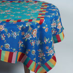 Lisa Corti Swiss Blue Veronese square table cover 180x180cm cloth