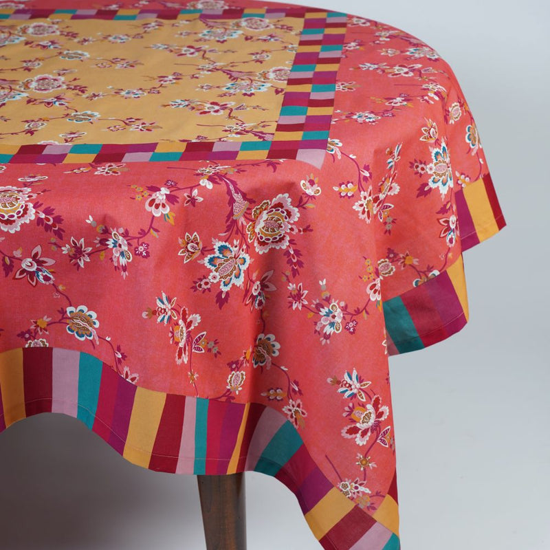Lisa Corti Swiss Geranium Yellow 140x240cm rectangular tablecloth