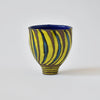 Marino Moretti Yellow and Blue on Grainy Clay small vase