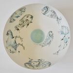 Marino Moretti Porcelain Bowl with Fish Monsters