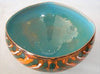 Marino Moretti Ochre & Turquoise diamond-shaped bowl