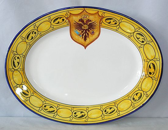 Palio di Siena Eagle oval platter - 42cm